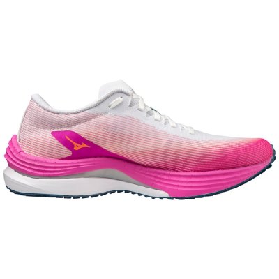 Zapatillas Para Correr Mizuno WAVE Rebellion Flash Mujer - Blancos / Plateados / Rosas - Chile M653